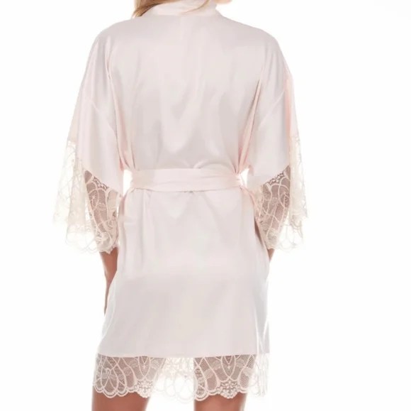 Flora Nikrooz• The Gabby wrap in pink and lace. Sz M - Picture 3 of 15